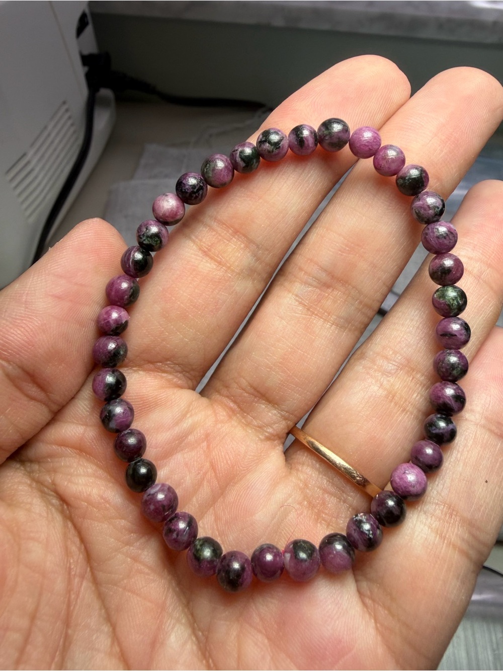 Natural Ruby 4mm Bracelet